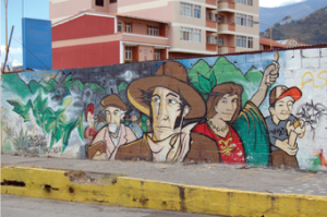 Simón Bolívar: Mural calle 3, Mérida, Venezuela 